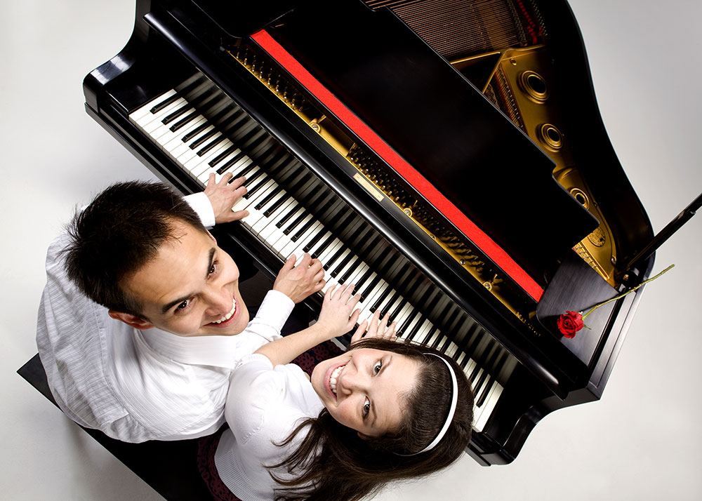 Couple at a grand piano