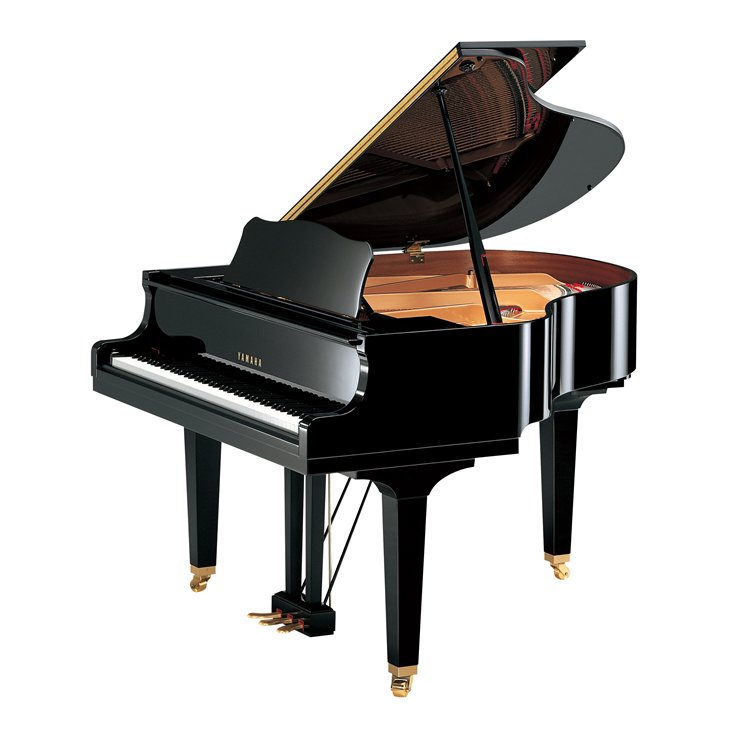 Baby and grand pianos